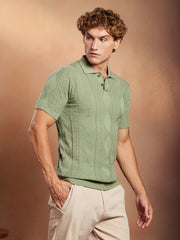 Argyle-Tactile Polo T-Shirt