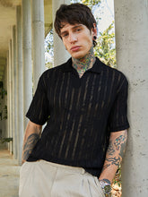 تيشيرت بولو مريح مخطط بنمط مزدوج