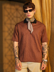 تيشيرت بولو ثلاثي الألوان متباين