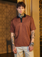 تيشيرت بولو ثلاثي الألوان متباين