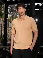 تيشيرت بولو مضلع سادة