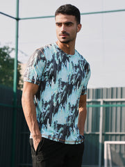 تيشيرت رياضي بتصميم فرشاة تجريدية