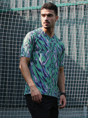 Abstract-Overlap Activewear T-Shirt