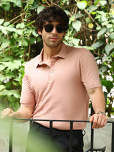 تيشيرت بولو مضلع بدون خياطة