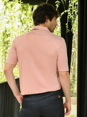 تيشيرت بولو مضلع بدون خياطة