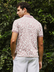 تيشيرت بولو بنقشة جاكار بلوب