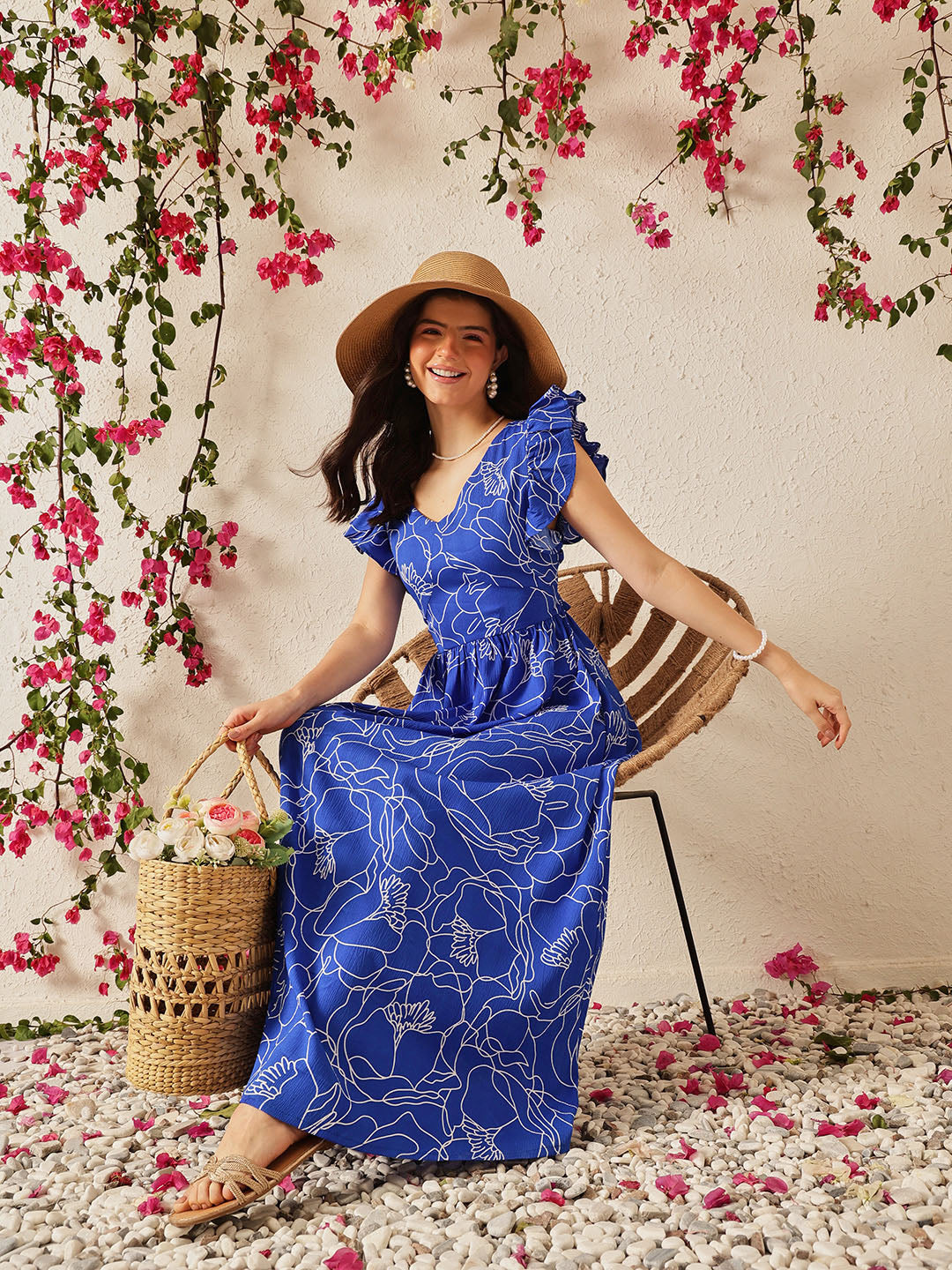 Frilled Sleeve Maxi