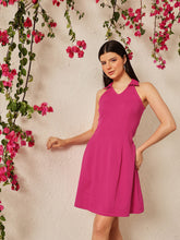 Fushcia Solid Maxi Dress