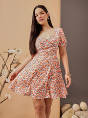 Printed Mini Dress