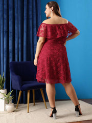 Layered Fit & Flare Dress