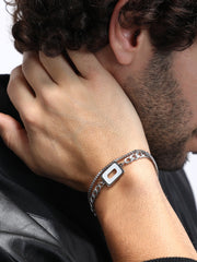 The Quad-Halo Link Bracelet - Metallic Silver