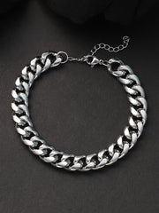 The Small-Chain Link Bracelet - Metallic Silver