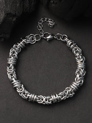 The Knot Link Bracelet - Metallic Silver