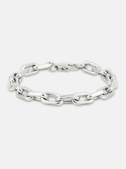 The Flatten Link Bracelet - Metallic Silver