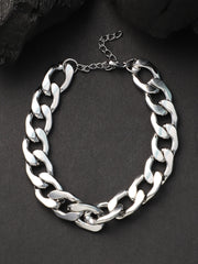 The Mid-Chain Link Bracelet - Metallic Silver