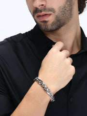 The Mid-Chain Link Bracelet - Metallic Silver
