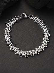 The Pavement Link Bracelet - Metallic Silver