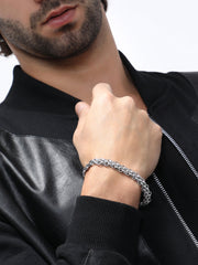 The Pavement Link Bracelet - Metallic Silver