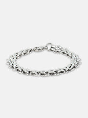 The Pavement Link Bracelet - Metallic Silver