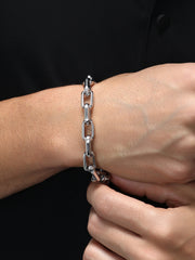 The Industrial Link Bracelet - Metallic Silver