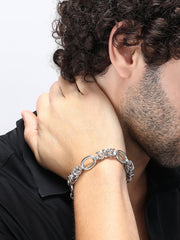 The Cluster Link Bracelet - Metallic Silver
