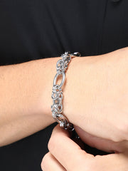 The Cluster Link Bracelet - Metallic Silver