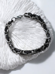 The Cycle Link Bracelet - Onyx Black