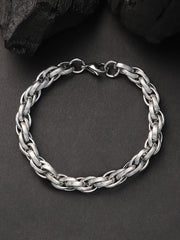 The Intertwine Link Bracelet - Metallic Silver