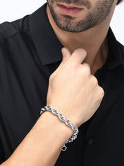 The Intertwine Link Bracelet - Metallic Silver