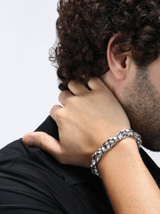 The Overlap Link Bracelet - Metallic Silver