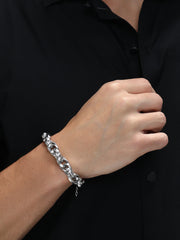 The Overlap Link Bracelet - Metallic Silver