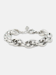The Overlap Link Bracelet - Metallic Silver