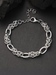 The Duos Link Bracelet - Metallic Silver