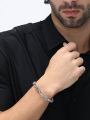 The Duos Link Bracelet - Metallic Silver