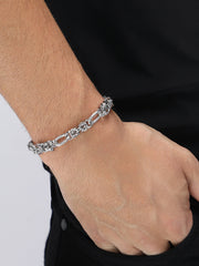 The Duos Link Bracelet - Metallic Silver