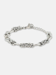 The Duos Link Bracelet - Metallic Silver