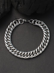 The Maxi-Chain Link Bracelet - Metallic Silver