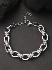The Curve Link Bracelet - Metallic Silver