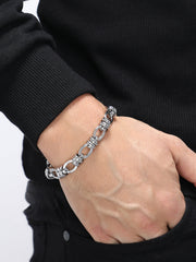 The Curve Link Bracelet - Metallic Silver