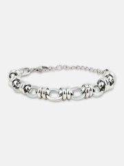 The Curve Link Bracelet - Metallic Silver