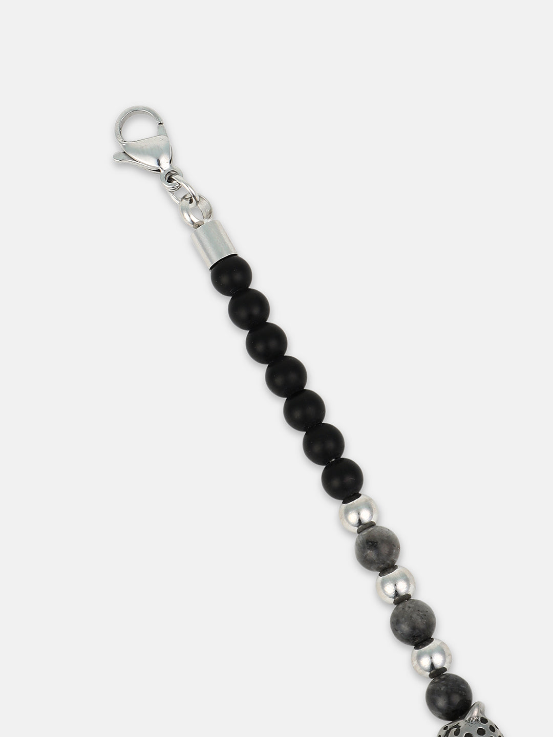 French Accent - The Pantha Beaded Bracelet - Onyx Black