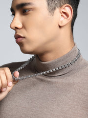 The Knot Chain Necklace - Metallic Silver