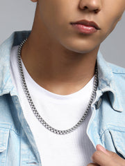 The Industrial Chain Necklace - Metallic Silver