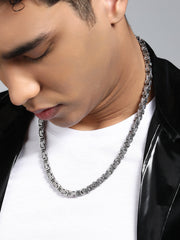 The Cycle Chain Necklace - Metallic Silver