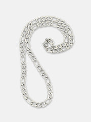 The Flatten-Link Chain Necklace - Metallic Silver