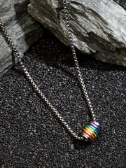 French Accent - The Prism-Rod Pendant Necklace - Metallic Silver