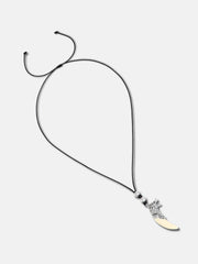 The Viking Cord Pendant Necklace - Ivory White
