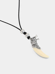 The Viking Cord Pendant Necklace - Ivory White