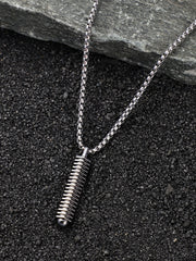 The Spiral Pendant Necklace - Metallic Silver