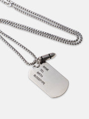 The Marine Pendant Necklace - Metallic Silver